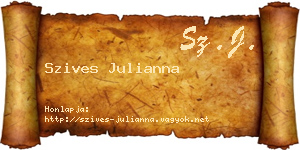 Szives Julianna névjegykártya