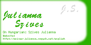 julianna szives business card